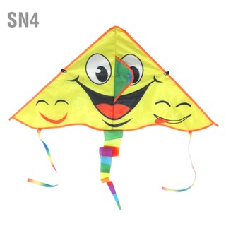 SN4 Sports Toy ว่าวสามเหลี่ยม รูปการ์ตูนยิ้ม ของเล่นสําหรับครอบครัว