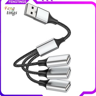 [Ft] 3 in 1 สายเคเบิลแยก USB OTG 480Mbps ความเร็วสูง USB Type-C เป็น 3 USB อุปกรณ์เสริมคอมพิวเตอร์