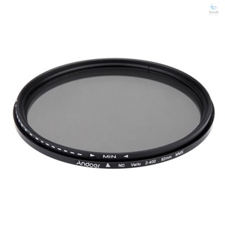 Andoer 82mm ND Fader Neutral Density Adjustable ND2 to ND400 Variable Filter for   DSLR Camera