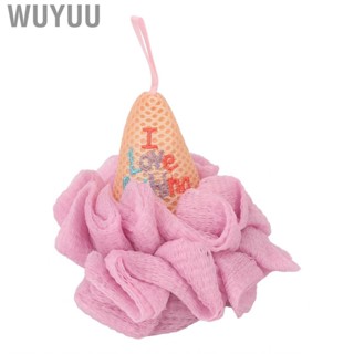 Wuyuu Bath Sponge  Ice  Shape Blood Circulation Comfortable Dense Foaming Elastic Body Wash Mesh for Bathroom