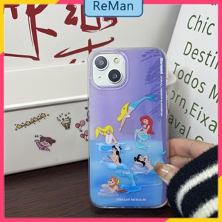 เคสโทรศัพท์มือถือ ลายหัวใจนางเงือก สีม่วง สีฟ้า 11 ชั้น สําหรับ Apple Iphone 14Promax 12 13 14Promax 14plus 13 12pro 12 11 pro max Xr Xs max 78 Plus 13 pro max 13 12 12pro 111promax