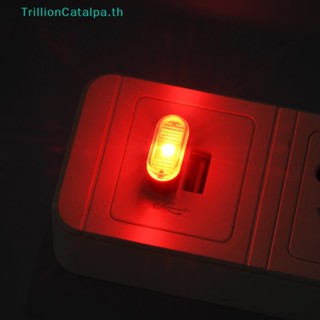 Trillioncatalpa โคมไฟ LED USB สําหรับตกแต่งภายในรถยนต์ 1 ชิ้น