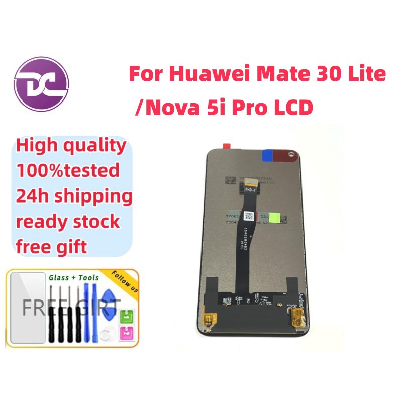 อะไหล่หน้าจอสัมผัสดิจิทัล LCD DC คุณภาพสูง แบบเปลี่ยน สําหรับ Huawei Mate 30 Lite Nova 5i Pro