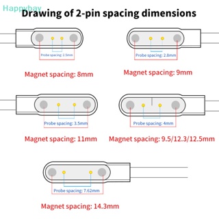 &lt;Happybay&gt; อะแดปเตอร์แท่นชาร์จ USB แม่เหล็ก 2 pins 4pins สําหรับสมาร์ทวอทช์