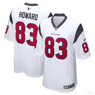 เสื้อกีฬาแขนสั้น ลายทีม HQ1 NFL Houston Texans เสื้อยืด พิมพ์ลาย Howard Football พลัสไซซ์ QH1