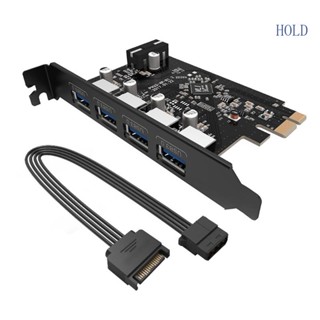 Ace การ์ดต่อขยาย USB3 0 PCI-E 4 พอร์ต สําหรับ Express Card 4Pin Interface Power Connecto