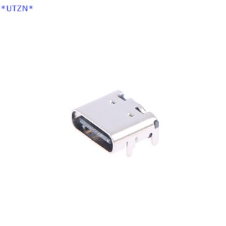 Utzn&gt; ใหม่ ซ็อกเก็ตเชื่อมต่อ 16Pin USB 3.1 Type-C ตัวเมีย สําหรับชาร์จโทรศัพท์มือถือ 10 ชิ้น