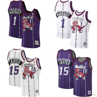 เสื้อกีฬาแขนกุด ลาย HQ7 NBA Jersey Toronto Raptors Carter McGrady พลัสไซซ์ QH7