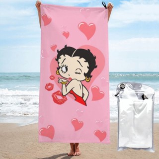 Betty Boop ผ้าขนหนูอาบน้ํา ดูดซับน้ํา ขนาดใหญ่ 32x52 นิ้ว แห้งเร็ว สําหรับผู้ชาย ผู้หญิง ท่องเที่ยว ว่ายน้ํา