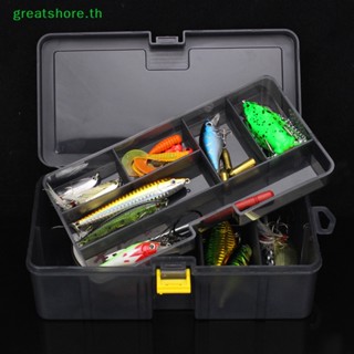 Greatshore กล่องพลาสติกสองชั้น กันน้ํา สําหรับใส่อุปกรณ์ตกปลา