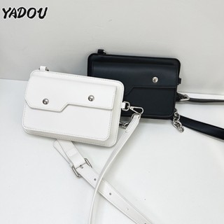 YADOU ใหม่ กระเป๋าสตรีแฟชั่น กระเป๋าสะพายไหล่ กระเป๋า crossbody กระเป๋าสายโซ่เรียบง่าย สันทนาการ กระเป๋าสี่เหลี่ยมเล็ก