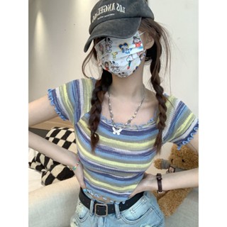 BELLE STUDIO เสื้อยืดผู้หญิง
ไหล่สั้นขอบ Muria ลาย
เสื้อสั้น 5 สี BEL161