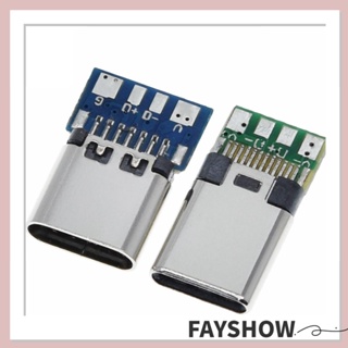 FAY บอร์ดเชื่อมต่อ PCB USB 3.1 Type C ทองแดง 12 24 Pins 10 ชิ้น