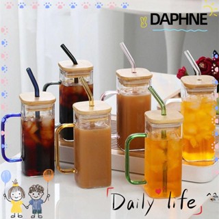 DAPHNE แก้วนม ทรงสี่เหลี่ยม พร้อมฝาปิด ปลอดภัย