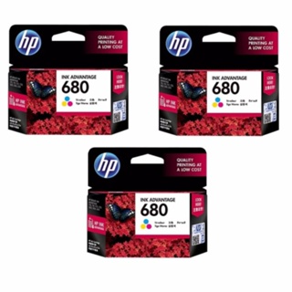 ตลับหมึกสี HP 680 TRI-COLOR Original Ink Advantage Cartridge (แพ๊ค3ชิ้น)