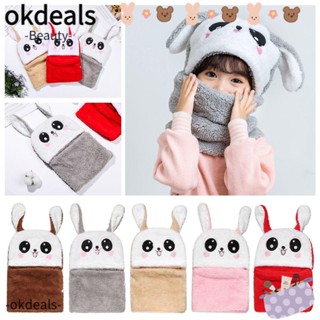 OKDEALS หมวก ผ้ากํามะหยี่ รูปหูกระต่าย อุปกรณ์ประกอบฉากถ่ายภาพ สําหรับเด็ก