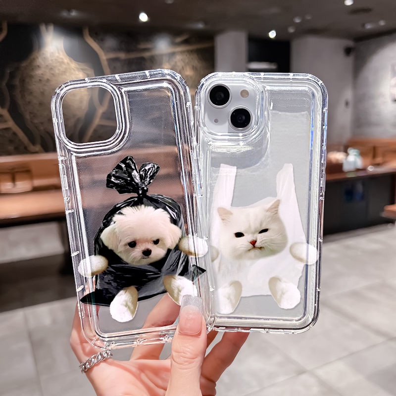 ถุงลมนิรภัยการ์ตูนตลกซิลิโคนเคสโทรศัพท์สำหรับ IPhone 11 12 13 14 Pro Max 66s 7 8 Plus XS Max XS SE 2020 ฝาครอบป้องกัน