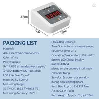 2-in-1 เครื่องวัดอุณหภูมิอินฟราเรด ดิจิทัล อัตโนมัติ ไม่สัมผัส จอแสดงผลเวลา เดสก์ท็อป เครื่องวัดอุณหภูมิ ขนาดเล็ก ความแม่นยําสูง เสียงออกอากาศ สัญญาณเตือนอุณหภูมิสูง ℃/℉ S