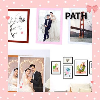 Path กรอบรูปไม้ ทรงสี่เหลี่ยมผืนผ้า ทนทาน สําหรับตกแต่งบ้าน