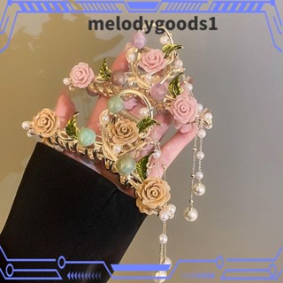 Melodygoods1 กิ๊บติดผมโลหะ รูปใบไม้ ประดับพู่ คุณภาพสูง แฟชั่นสําหรับผู้หญิง