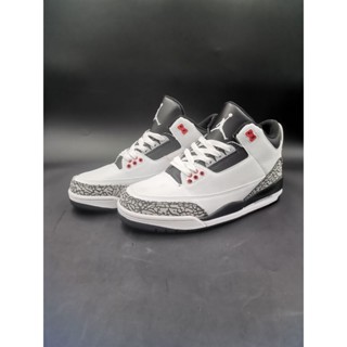 รองเท้าบาสเก็ตบอล Air Jordan 3 AJ3 Avatar สไตล์เรโทร สําหรับผู้ชาย 136064-123 ซีเมนต์เถ้า 41 k