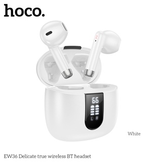 HOCO EW36 หูฟังบลูทูธ TWS เคสชาร์จมีเลข LED บอกสถานะแบตเตอรี่ ฟังเพลง/คุยสายต่อเนื่อง 4 ชม. BT 5.3 หูฟัง หูฟังไร้สาย hc3