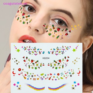 Coagulatelove สติกเกอร์อายไลเนอร์ ลายลูกไม้น่ารัก สําหรับตกแต่งใบหน้า 4 คู่ [ขายดี]