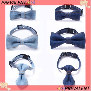 PREVALENT Blue Puppy Necklace Adjustable Kitten Bow Tie Pets Cat Collars Accessories Cute Safety Buckle Denim Rabbit Necktie