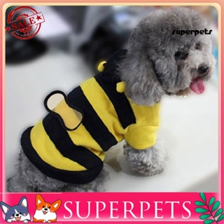 Superpets เสื้อผ้าสัตว์เลี้ยง เสื้อฮู้ดดี้ ลายผึ้ง แฟนซี น่ารัก สําหรับสุนัข แมว