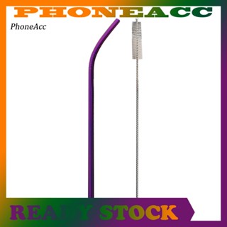 Phoneacc ชุดแปรงหลอดดูดเครื่องดื่ม สเตนเลส ใช้ซ้ําได้ สําหรับกลางแจ้ง