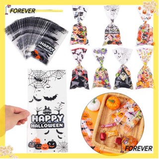 Forever ถุงเก็บขนม ลายฟักทอง แม่มด คุกกี้ แฟชั่น สําหรับปาร์ตี้ DIY 50 ชิ้น