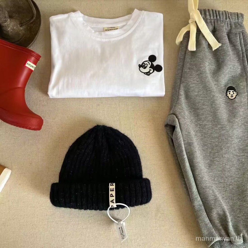 เสื้อยืดแขนยาว ผ้าฝ้ายแท้ ปักลายการ์ตูน ลายทาง แฟชั่นฤดูใบไม้ผลิ และฤดูใบไม้ร่วง สําหรับเด็กผู้ชาย และเด็กผู้หญิง - รูปที่ 4