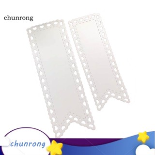 Chunrong แบนเนอร์โลหะ ลายธงหัวใจ Ta1g สําหรับตกแต่งสมุดภาพ การ์ด กระดาษ DIY 2 ชิ้น