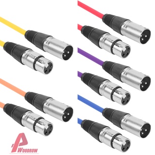 สายเคเบิลลําโพงสมดุล 3Pin XLR Male to XLR Female 1 เมตร สําหรับไมโครโฟนเวที DJ *Z [Woodrow.th]