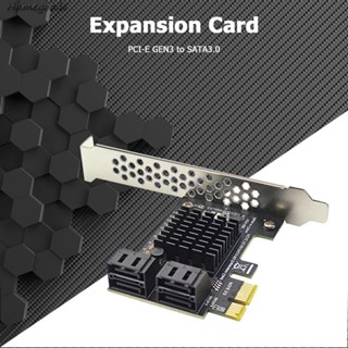 อะแดปเตอร์การ์ดขยาย SATA PCIe 4 พอร์ต SATA III เป็น PCI Express 3.0 X1 6Gbps SATA 3.0 เป็น PCI-e