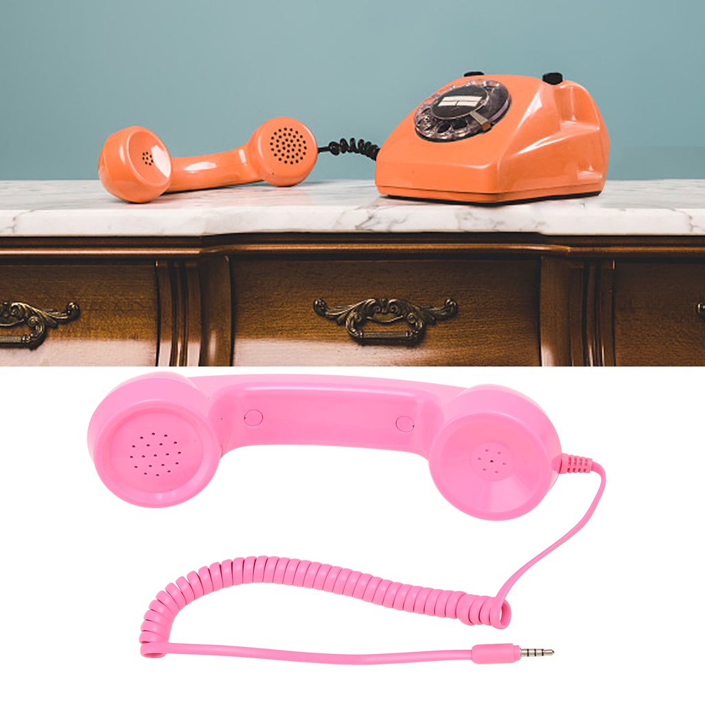 Newsletter Retro Phone Handset มัลติฟังก์ชั่นเครื่องรับโทรศัพท์มือถือแบบป้องกันรังสีสำหรับโทรศัพท์มือถือคอมพิวเตอร์