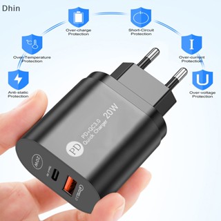 [Dhin] Super Si อะแดปเตอร์ชาร์จ USB C 20W ชาร์จเร็ว สําหรับ iPhone 13 Type C QC 3.0 PD COD