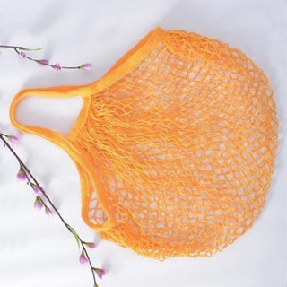 Portable Reusable Cotton Mesh Grocery Bag Net Shopping Bags for Beach Picnics