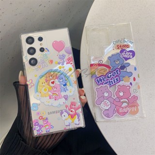 เคสโทรศัพท์มือถือ สําหรับ Huawei Nova 5T Nova 7i Nova 3i 3 4 4e 3e 5 Pro 6 7 8 SE Pro Y9 2019 Y9 Prime 2019 Y7 Pro 2019 Y7 2019 Y6 Pro 2019 Y6 2019 Y5p Y6p Y9a P30 P20 lite เคสนิ่ม ลายหมีสายรุ้ง Happy