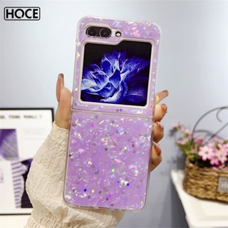 Hoce ZFlip5 เคสโทรศัพท์ซิลิโคน กันกระแทก ลายกลิตเตอร์ดาว หรูหรา สําหรับ Samsung Galaxy Z Flip 5 5G ZFlip 4 ZFlip3