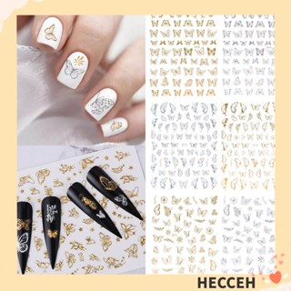 Hecceh สติกเกอร์ฟอยล์โฮโลแกรม DIY สําหรับติดตกแต่งเล็บ