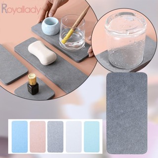 #ROYALLADY#Stone ถาดดูดซับน้ํา ขนาด 6.29*3.15 นิ้ว สีชมพู สีฟ้า สีเขียว สีขาว สีเทา สีเทาเข้ม