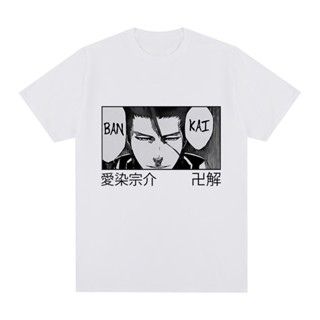 เวรเอ้ย  【พร้อมส่ง】เสื้อยืด พิมพ์ลายการ์ตูนอนิเมะ Bleach Thousand Year Blood War Aizen Sosuke Bankai สไตล์ฮาราจูกุ สําหร