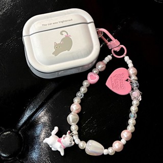 เคสหูฟังบลูทูธ ชุบไฟฟ้า กันกระแทก ลายแมว พร้อมสายคล้อง สําหรับ airpods pro2 AirPods1 2 3 AirPods1 2 pro 3