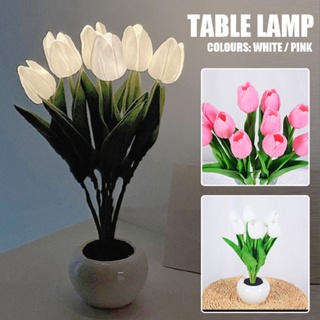 New LED Tulip Bouquet Bedside Home Decoration Light Table Lamp Night Light