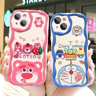OPPO A78 A77 5G A58 A57 A17 A17K A16 A16K A16E A16S A74 A95 A94 A93 A76 A96 A55 A54 4G A15 A15S A53 A33 A52 A72 A92 A31 A7 A5S A12 A11K A9 A5 2020 A1K A3S A12E F11 Cute Cartoon Couple 3D Doll Strawberry Bear Doraemon Lotso Fine Hole Lens Phone Case 1NY 39
