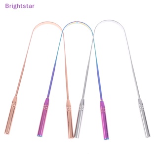 Brightstar ใหม่ ที่ขูดลิ้น โลหะ ทําความสะอาดช่องปาก เพื่อสุขอนามัย