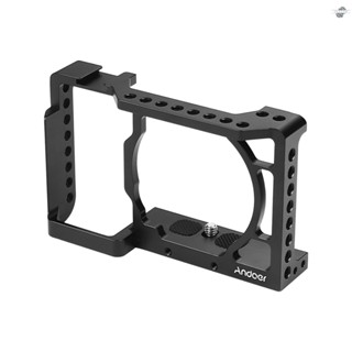 {fly} Andoer Camera Cage Video Film Movie Making Stabilizer Aluminum Alloy 1/4 Inch Screw with Cold Shoe Mount for  A6500/A6400/A6300/A6000 Camera