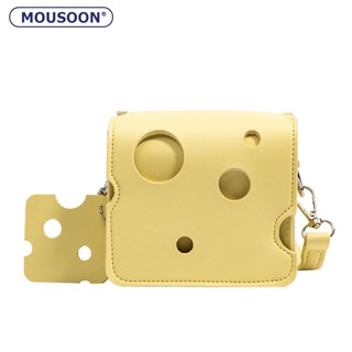 MOUSOON กระเป๋าสะพายข้างสตรีแบบส่วนตัวชีสสร้างสรรค์แบบมินิแคชชวล กระเป๋าสะพายข้าง
