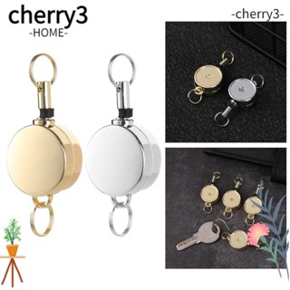 Cherry3 พวงกุญแจ สเตนเลส ยืดหดได้ ทนทาน สําหรับตกปลา 1 2 4 ชิ้น